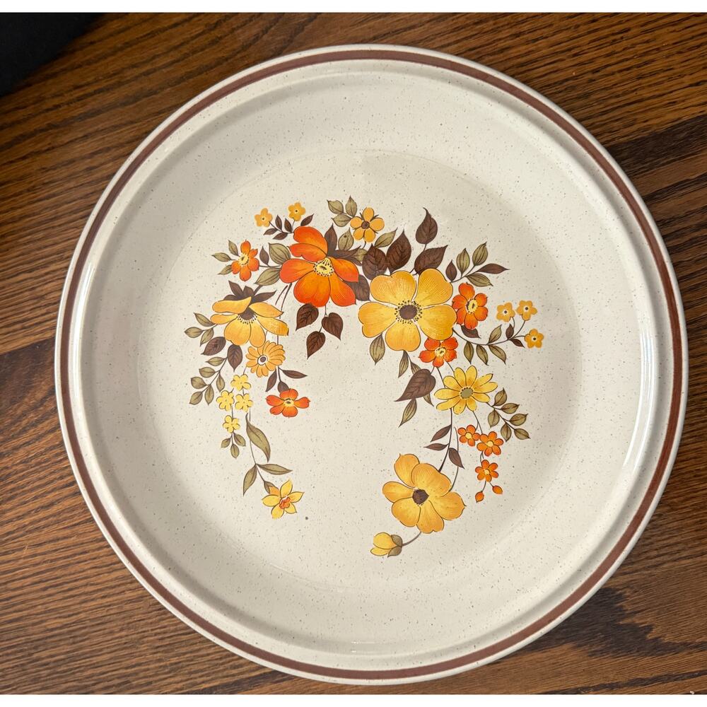 Vintage 70s Hearthside Chablis Stoneware Plate Set - Picture 3 of 15